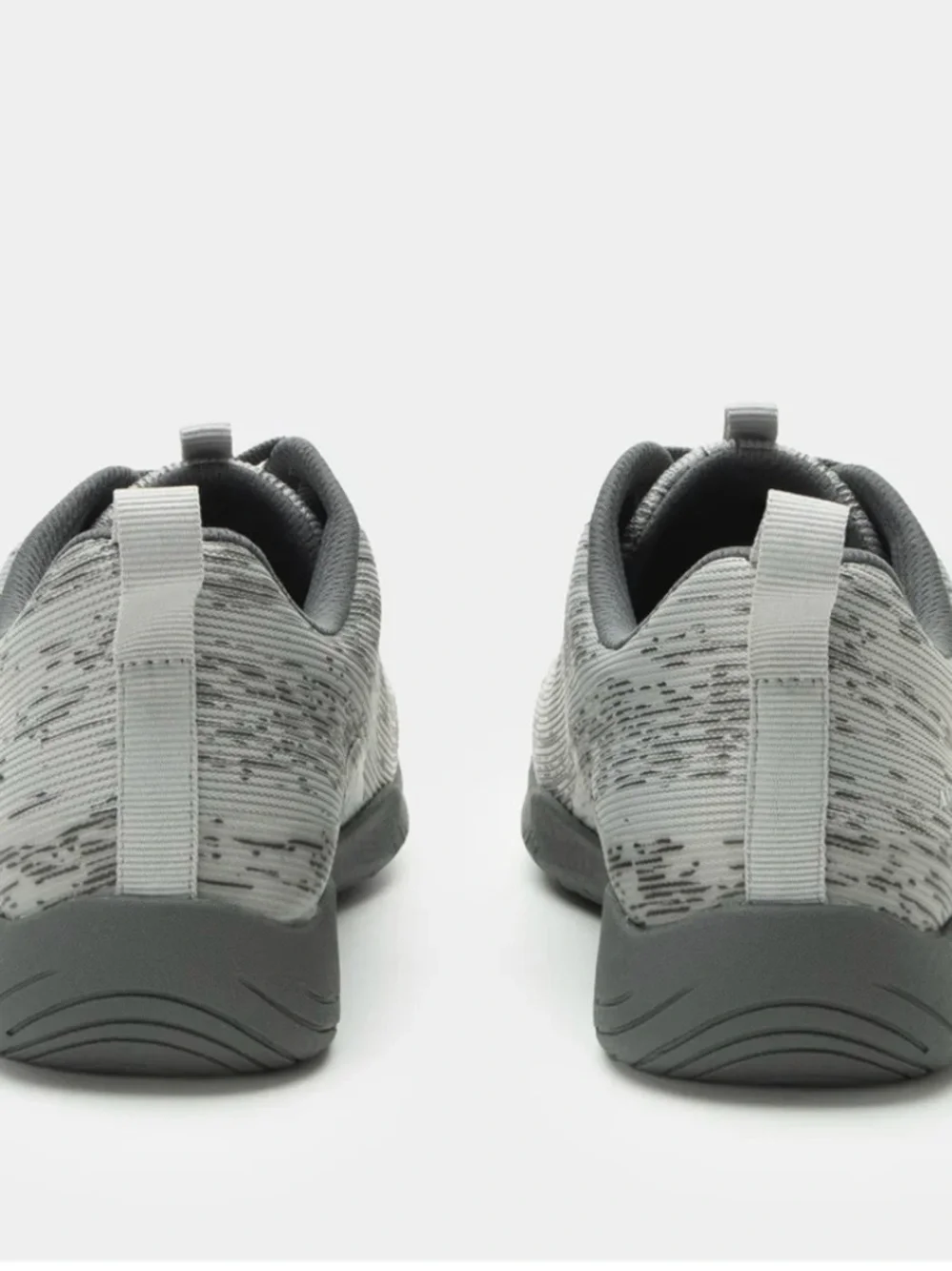 Light Gray Knit Casual Lace-Up Sneakers  Alegria